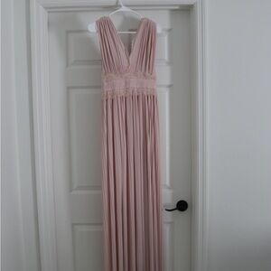 ASOS Pink Pleated Maxi Dress